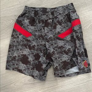 Human Octane Men's Board Shorts with Red Accents